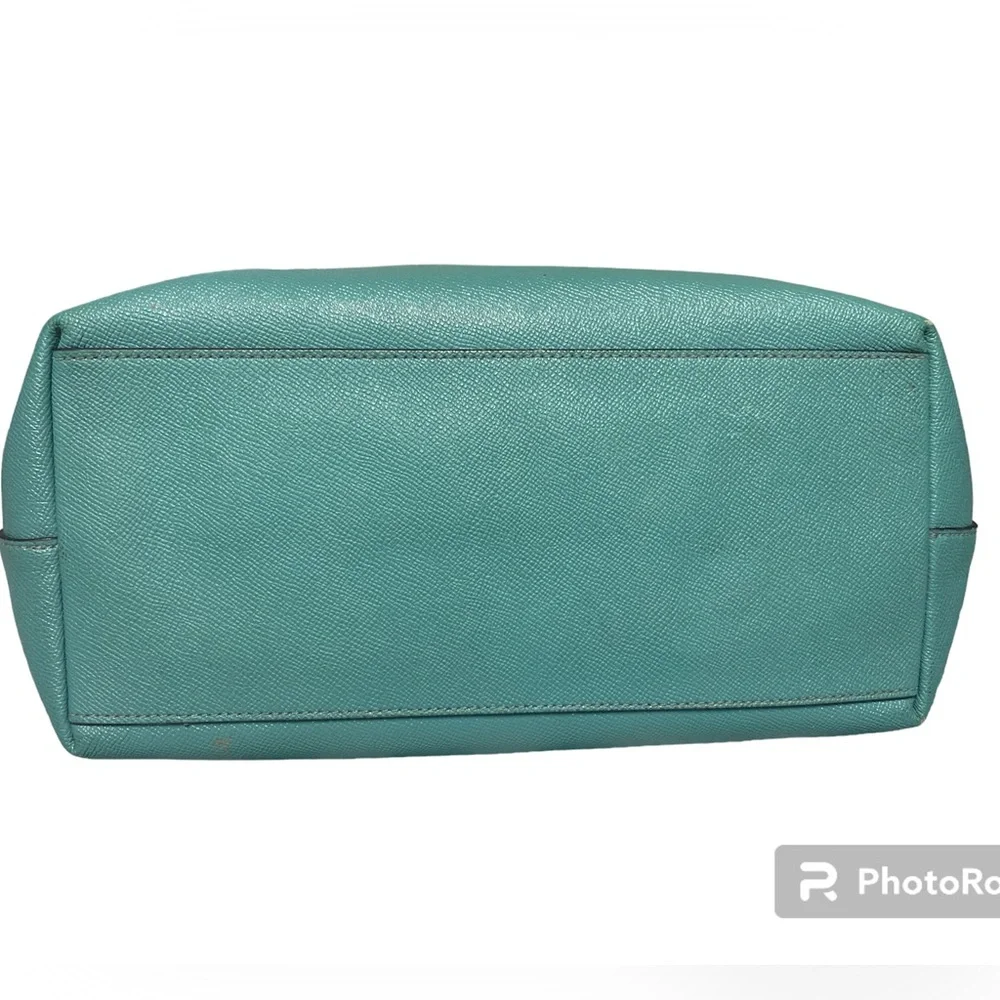 CITY TOTE WITH ZIPPER (COACH F57522) BLUE GREEN/BLACK ANTIQUE NICKEL